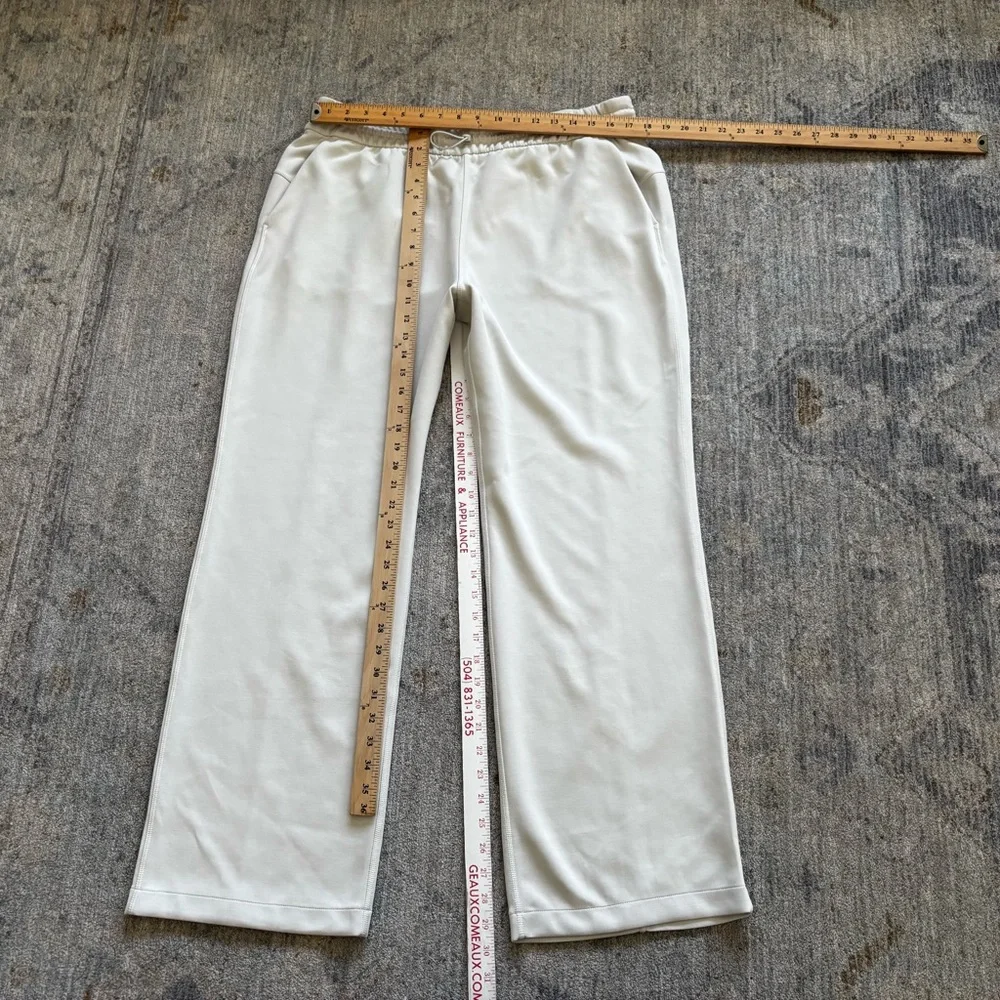 LULULEMON SOFTSTREME HIGH RISE PANT SIZE 14 Cream Wide-Leg Pants Elevated Refine - Picture 5 of 7